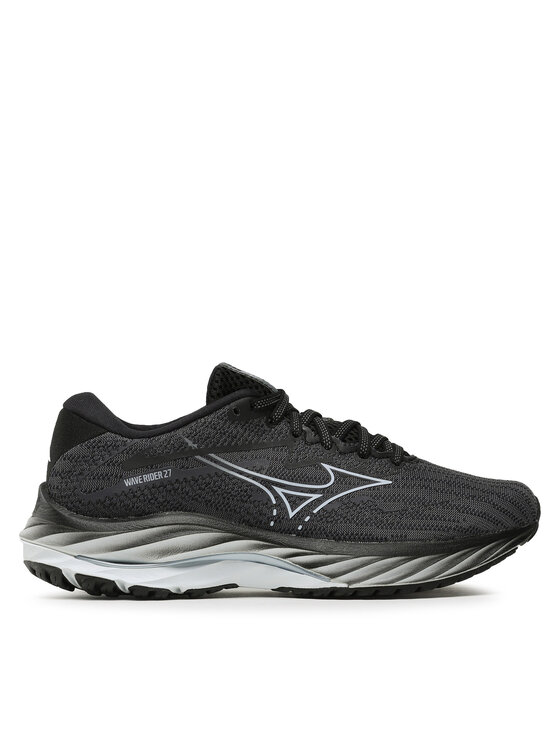 zapatos-mizuno-wave-rider-27-j1gd2303-ebony-screst-black-22-0000302865574 MIZUNO RUNNING WAVE RIDER 27 - BLACK - Imagen 1